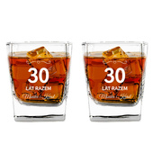 2 Szklanki do whisky z grawerem 30 LAT RAZEM prezent na rocznicę