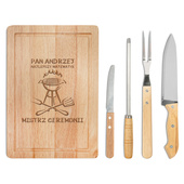 Zestaw do grilla z grawerowaną deską DLA NAUCZYCIELA MATEMATYKI