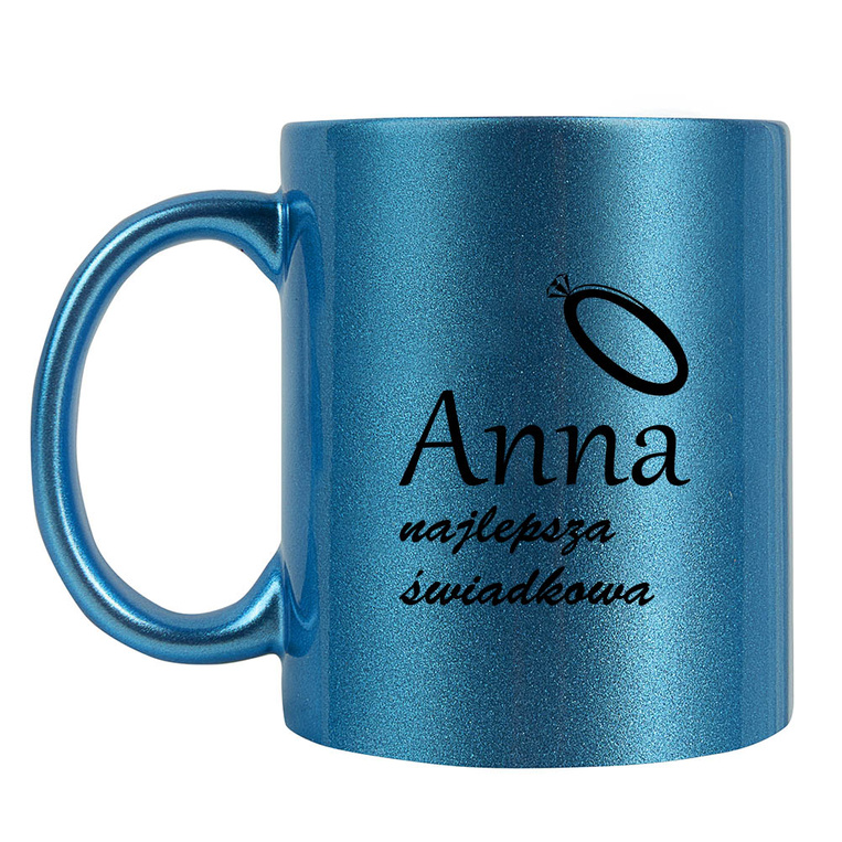 Kubek ceramiczny z nadrukiem NAJLEPSZA ŚWIADKOWA + IMIĘ