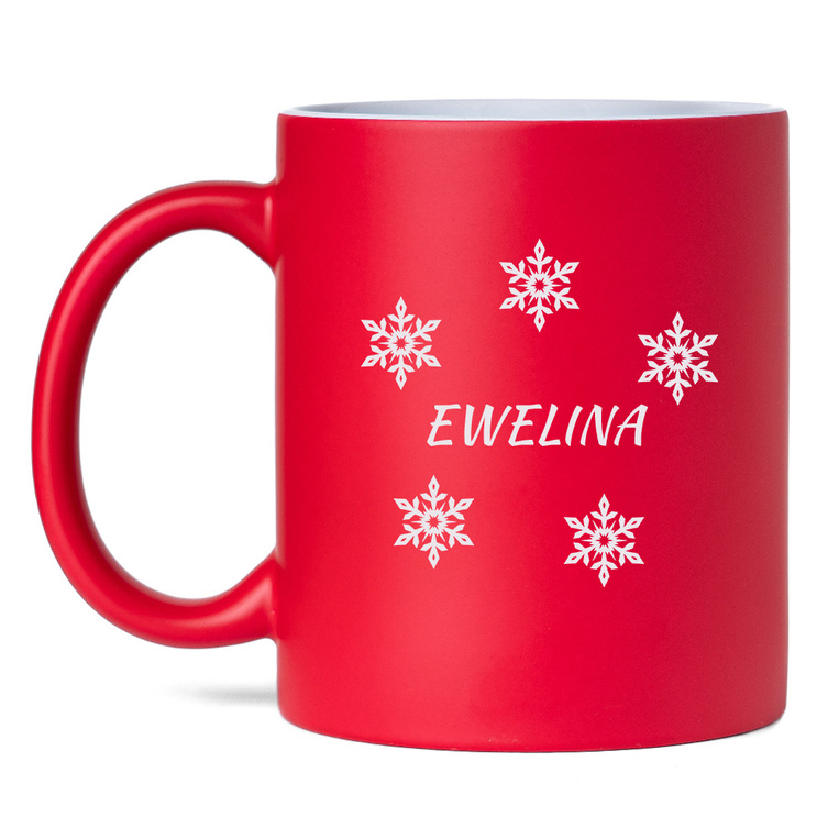 Kubek ceramiczny z grawerem NA ZIMOWE WIECZORY – personalizowany DLA NIEJ