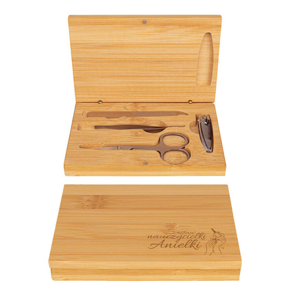 Zestaw do manicure w etui DLA NAUCZYCIELKI z TWOIM GRAWEREM