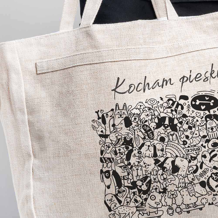 Torba na zakupy z PERSONALIZACJĄ dla miłośnika psów