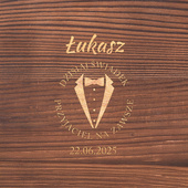 Zestaw do whisky DLA ŚWIADKA z grawerem „Dzisiaj świadek, przyjaciel na całe życie”