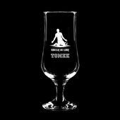 Szklanka do piwa z grawerem KIBICUJĘ BO LUBIĘ + IMIE