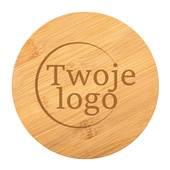 Szklana salaterka z bambusowym wieczkiem Grawer Twojego Loga