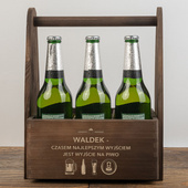 Nosidło drewniane na piwo DLA AMATORA PIWA z twoim grawerem