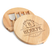 PREZENT DLA NIEGO deska do serów grawerowana MONOGRAM + IMIĘ