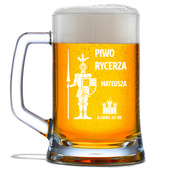 Kufel z grawerem PIWO DLA RYCERZA + IMIĘ prezent DLA CHŁOPAKA