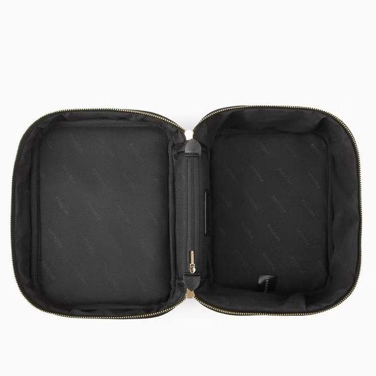 Kosmetyczka skórzana damska na prezent – ELEGANCKA I POJEMNA CZARNA