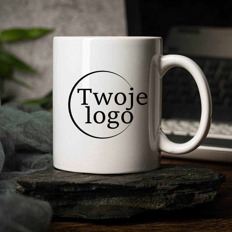 Kubek ceramiczny z nadrukiem LOGO FIRMOWE