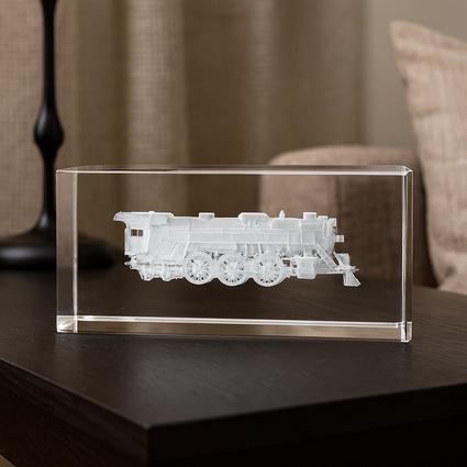 Lokomotywa 3D Duża statuetka Pamiątka Jubileuszowa Wyróżnienie Dla Kolejarza