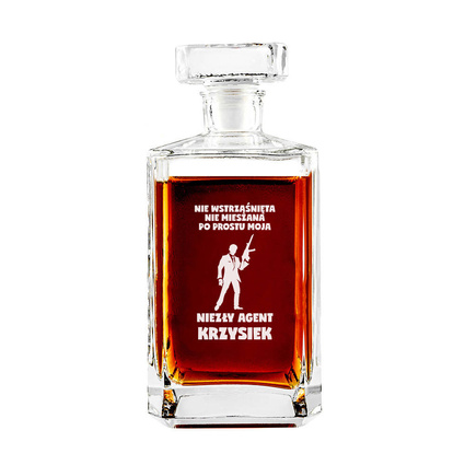 Karafka do whisky na prezent DLA AGENTA grawer