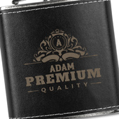 Piersiówka W SKÓRZE Z GRAWEREM na prezent DLA NIEGO