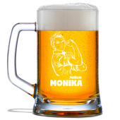 Kufel z grawerem JESTEM MONIKA prezent DLA NIEJ amatorki piwa