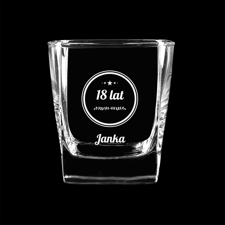 Szklanka do whisky na prezent na 18 URODZINY z twoim grawerem