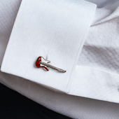 Spinki do mankietów GITARA – prezent DLA GITARZYSTY I MUZYKA