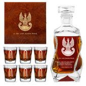 ZESTAW DO WHISKY Karafka i 6 szklanek z TWOIM GRAWEREM DLA ŻOŁNIERZA WOJSKOWEGO