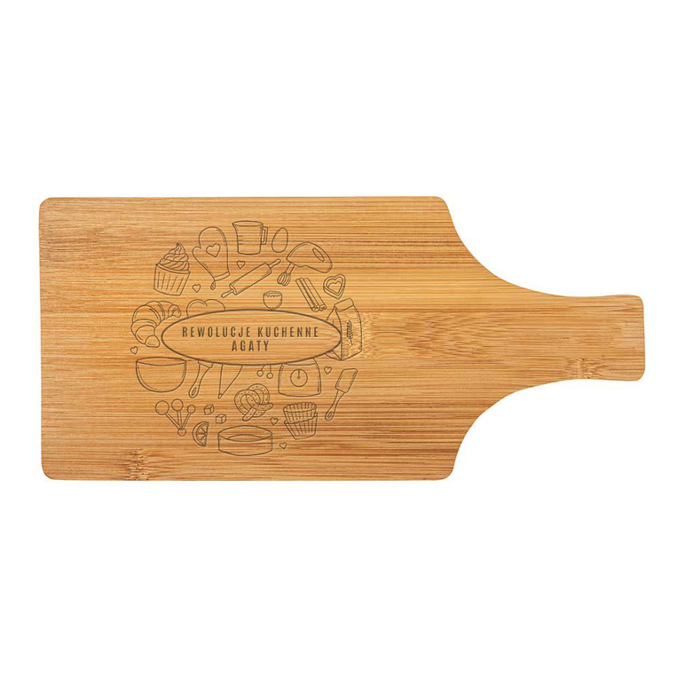 Zestaw do podawania serów z grawerem REWOLUCJE KUCHENNE + IMIĘ