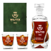PREZENT NA 40-tkę - zestaw do whisky z Twoim grawerem