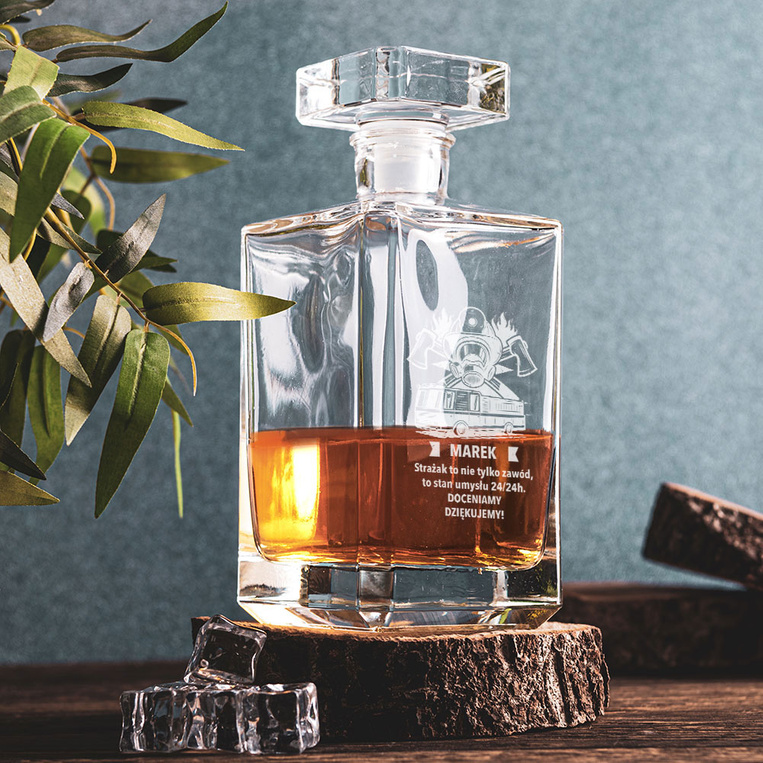 Karafka na PODZIĘKOWANIA DLA STRAŻAKA z grawerem