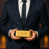 Sztabka złota z grawerem – „Złoty Pracownik Roku” + imię