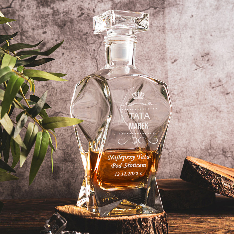 Zestaw do whisky z karafką i 2 szklankami DLA TATY na preznet