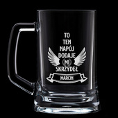 Kufel z grawerem TEN NAPÓJ DODAJE SKRZYDEŁ na prezent 