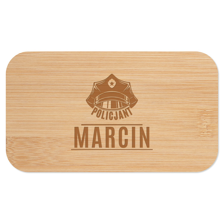 Personalizowany Lunch box biały z grawerem DLA POLICJANTA