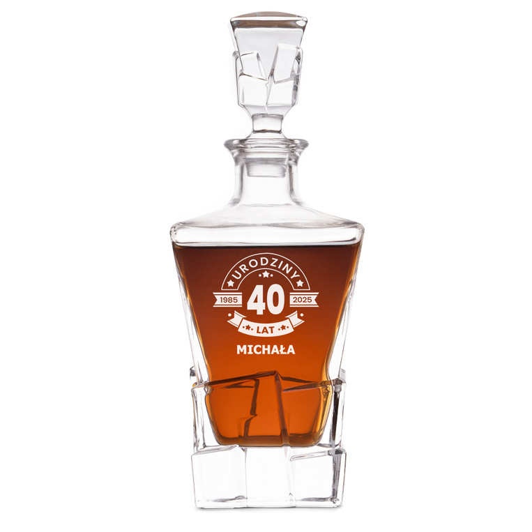 Karafka Lodowa z grawerem – prezent na 40. URODZINY z charakterem