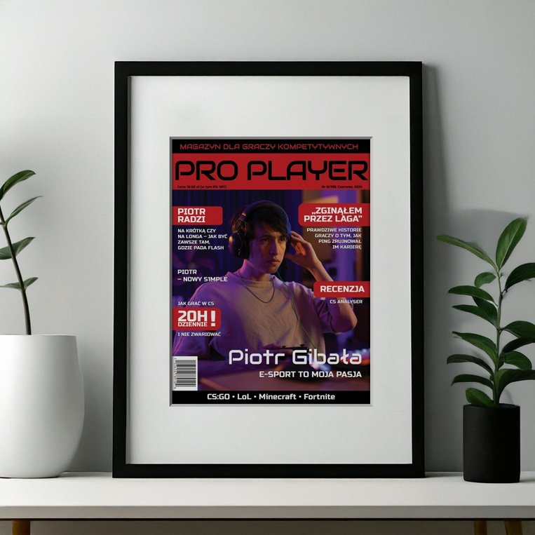 Plakat ze zdjęciem DLA PROPLAYERA – E-SPORTOWEGO GRACZA