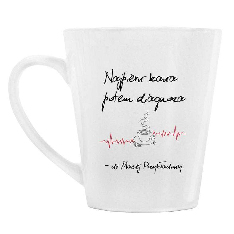 Kubek Latte z nadrukiem DLA LEKARZA na prezent