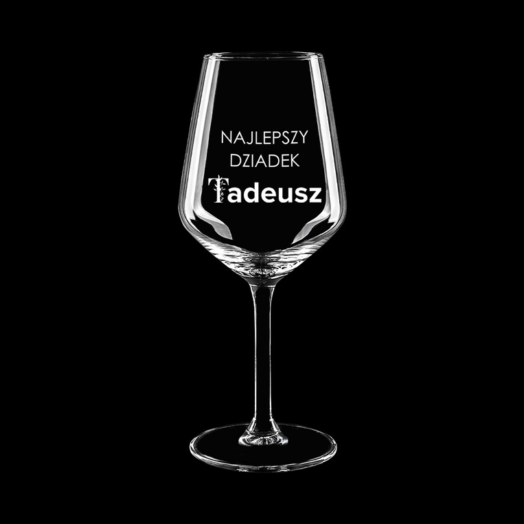 PREZENT DLA DZIADKA kieliszek do wina czerwonego z GRAWEREM
