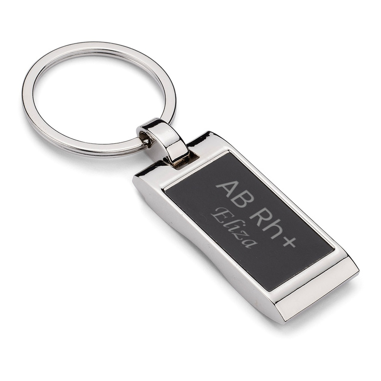 BRELOK Z GRUPĄ KRWI I IMIENIEM – personalizowany prezent z grawerem