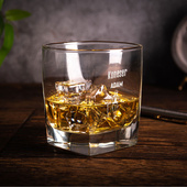 Karafka łamana i 6 szklanek z grawerem dla KONESERA WHISKY na PODZIĘKOWANIA