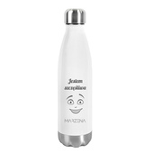 Butelka termiczna na prezent dla szczęśliwej osoby z grawerem JESTEM SZCZĘŚLIWA