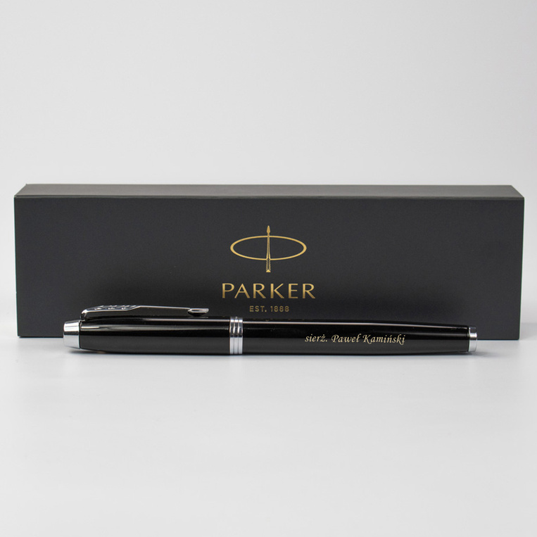 Grawerowane pióro wieczne Parker DLA ŻOŁNIERZA z okazji AWANS EMERYTURY