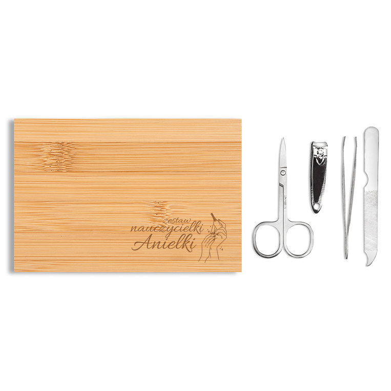 Zestaw do manicure w etui DLA NAUCZYCIELKI z TWOIM GRAWEREM