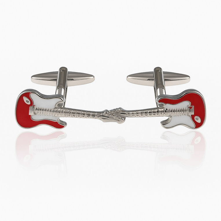 Spinki do mankietów GITARA – prezent DLA GITARZYSTY I MUZYKA