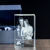 Fotokryształ na Prezent Ślubny od Rodziców - Grawer w Szkle