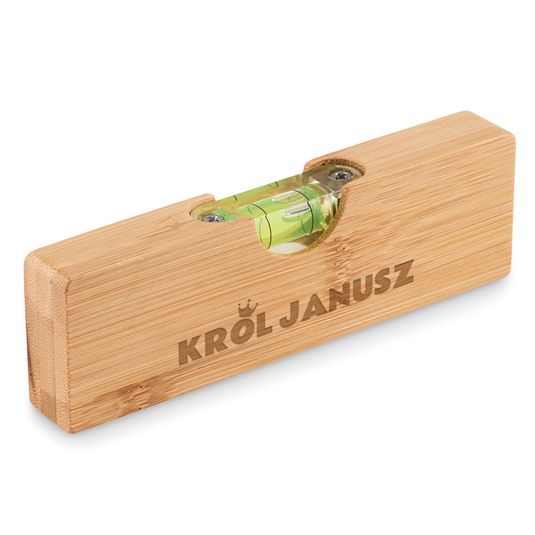 Poziomica z otwieraczem z grawerem KRÓL + IMIĘ dla znajomego
