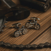 Spinki do mankietów ROWER – prezent DLA ROWERZYSTY I KOLARZA