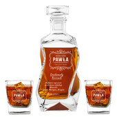 Karafka łamana ze szklankami - DOSKONAŁY ROCZNIK dla dziadka