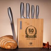 Zestaw noży z grawerem na 50. rocznicę ślubu – ZŁOTE GODY