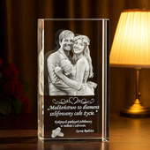 Fotokryształ 3D Zdjęcie w krysztale DLA PARY NA ROCZNICĘ 10 20 30 40 50