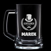 Kufel grawerowany GENTLEMEN CLUB + IMIĘ na prezent dla faceta z klasą