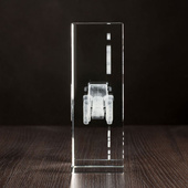 Statuetka Firmowa na Jubileusz -  Ciągnik Rolniczy 3D Grawer w szkle