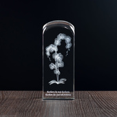 Personalizowany prezent DLA UKOCHANEJ storczyk w szkle na WALENTYNKI ROCZNICĘ