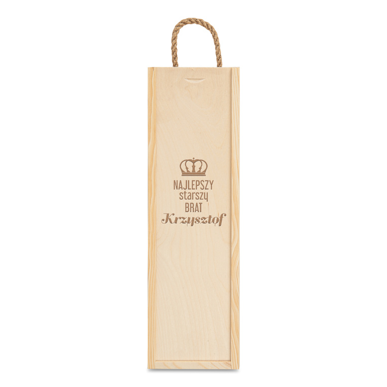 Pudełko na wino NA PREZENT DLA BRATA AMATORA WINA