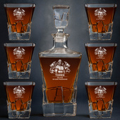 Zestaw do whisky DLA STRAŻAKA z grawerem „ON NIE PIJE ON GASI PRAGNIENIE"
