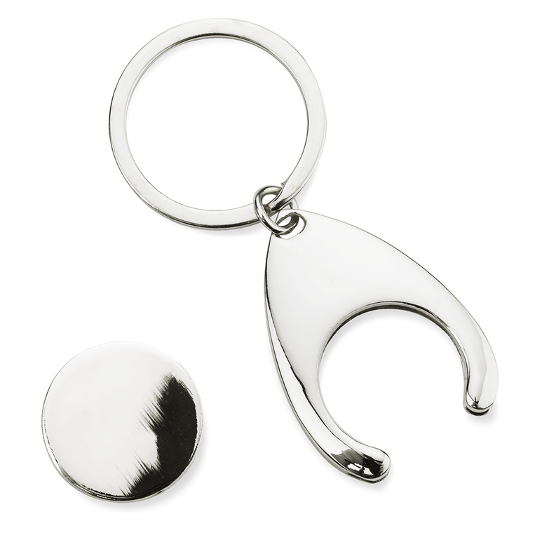 Brelok z żetonem do wózka – GRAWEROWANE INICJAŁY